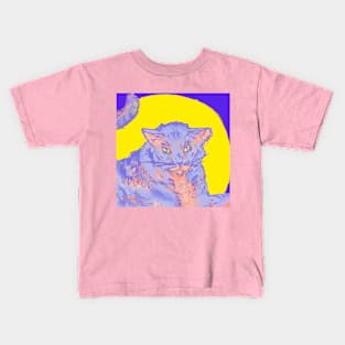 SunsetGhostKitty Kids T-Shirt